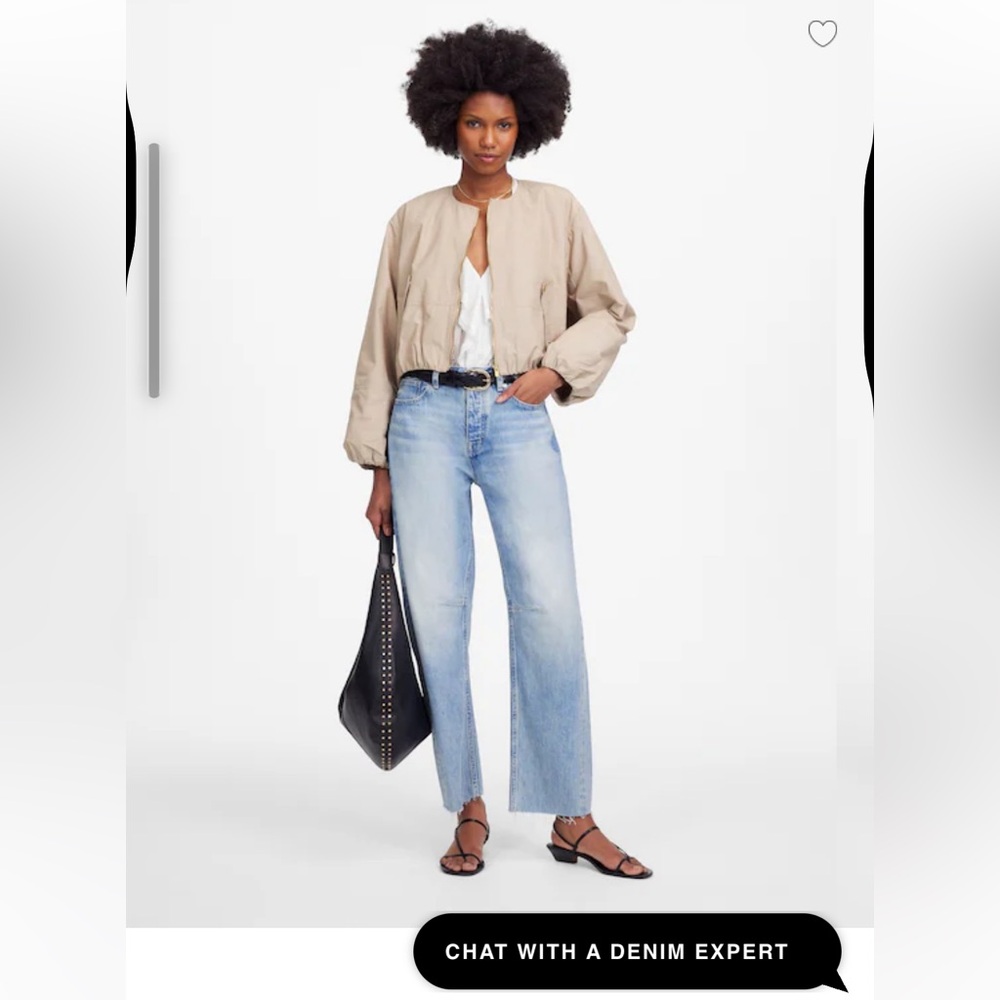 Madewell Petite Darted Barrel Leg Jeans in Edmonson wash
